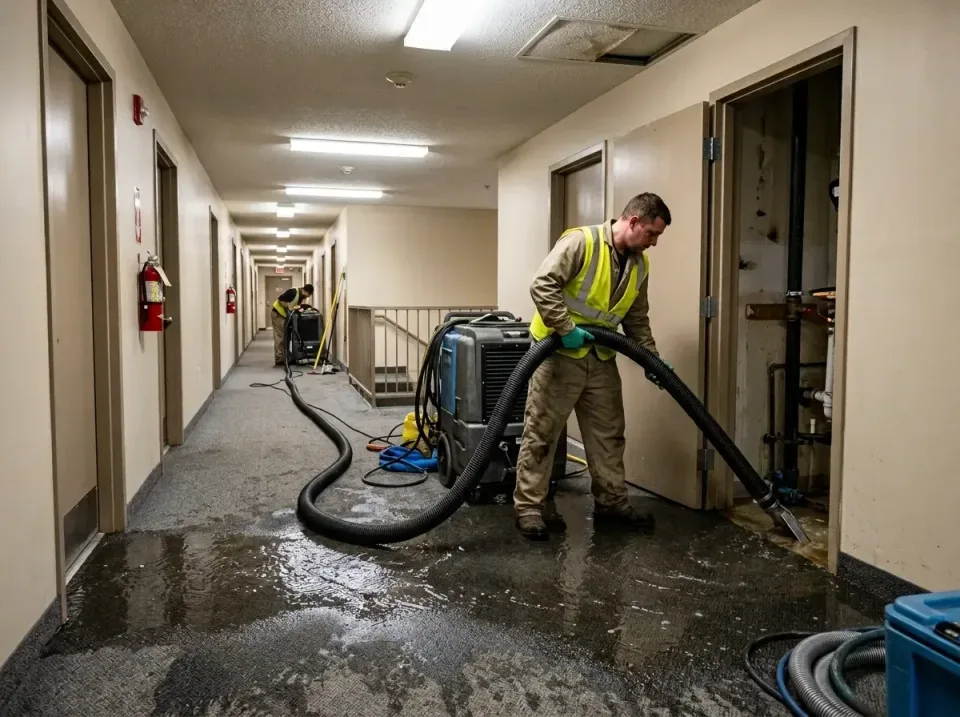 multi-unit-apartment-hallway-f-005 — frequently asked questions, Emergency Burst Pipe Water Extraction & Removal in Brockpor…